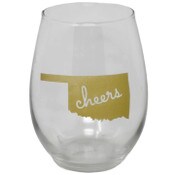 Wholesale - Stemless State Wine Glass- Oklahoma C/P 24, UPC: 885114636532
